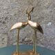 Couple of vintage brass herons