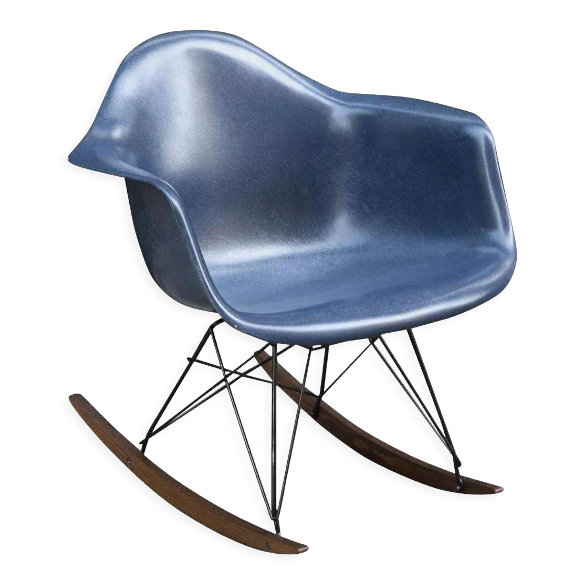 Rocking chair RAR Navy Blue by Charles & Ray Eames - Herman Miller-1970
