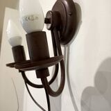 Pair of matte metal wall lights