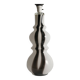 Lampe de table en verre artistique sculptural de style Murano, noir et blanc, années 1960.