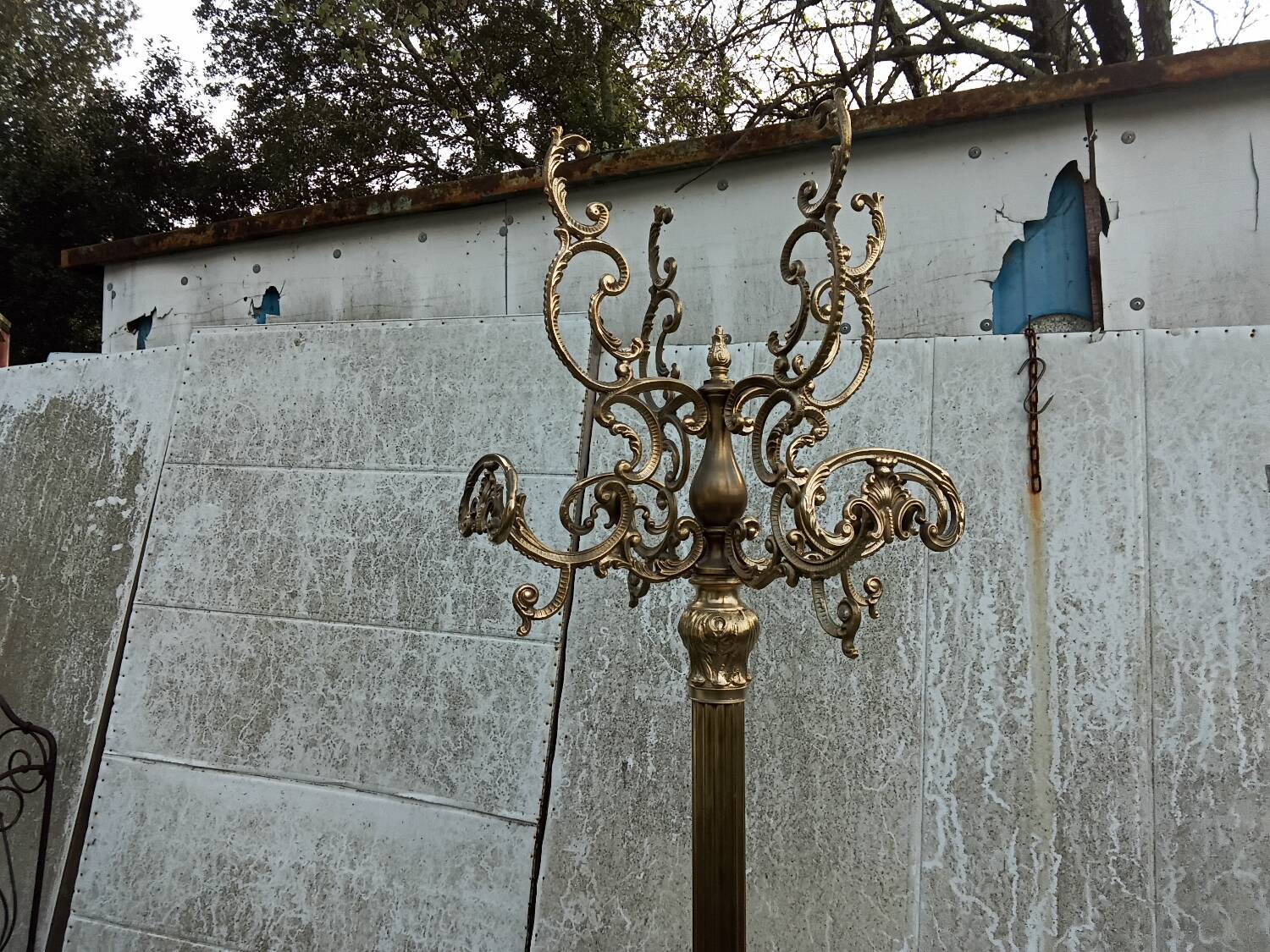 Portemanteau en laiton et bronze