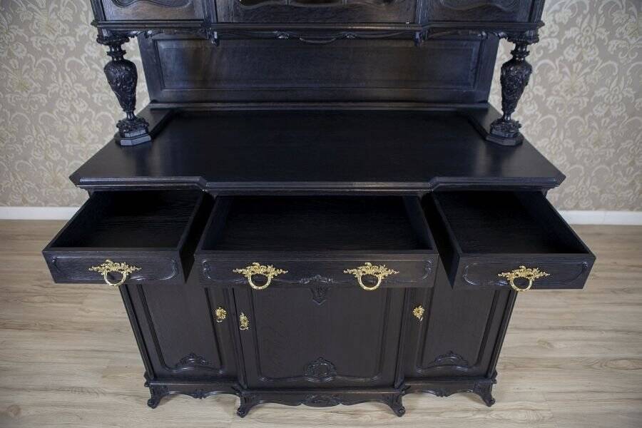 Early 20th Century Rococo Revival Oak Cabinet, 1950s