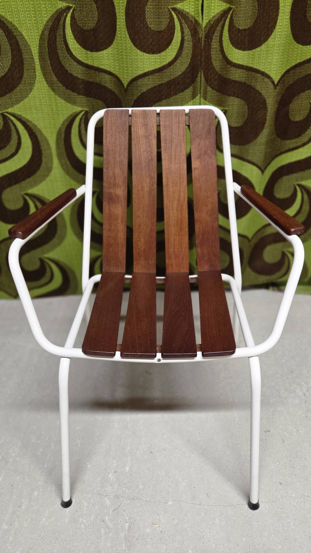 Salon de jardin vintage scandinave Daneline Teck Danemark 1960"