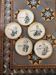 Set of 5 decorative plates Gien by Hughette Sainson