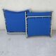 Camp bed - folding sunbed aluminum and vintage cotton