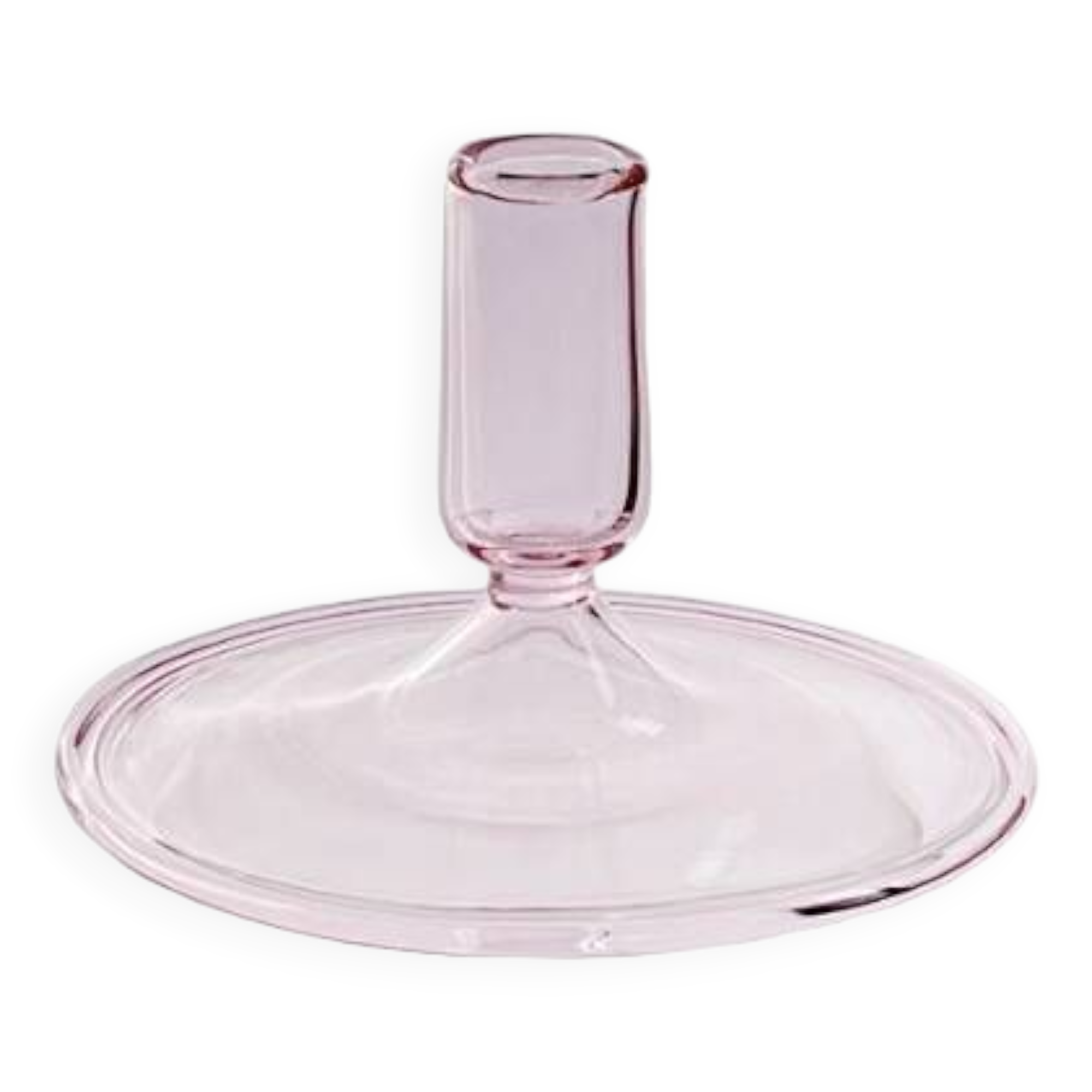 Pink Flat Candle Holder