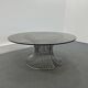 Table basse en verre fumé, années 1980