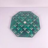 Jeu de solitaire en malachite de forme octogonale, 1950/70