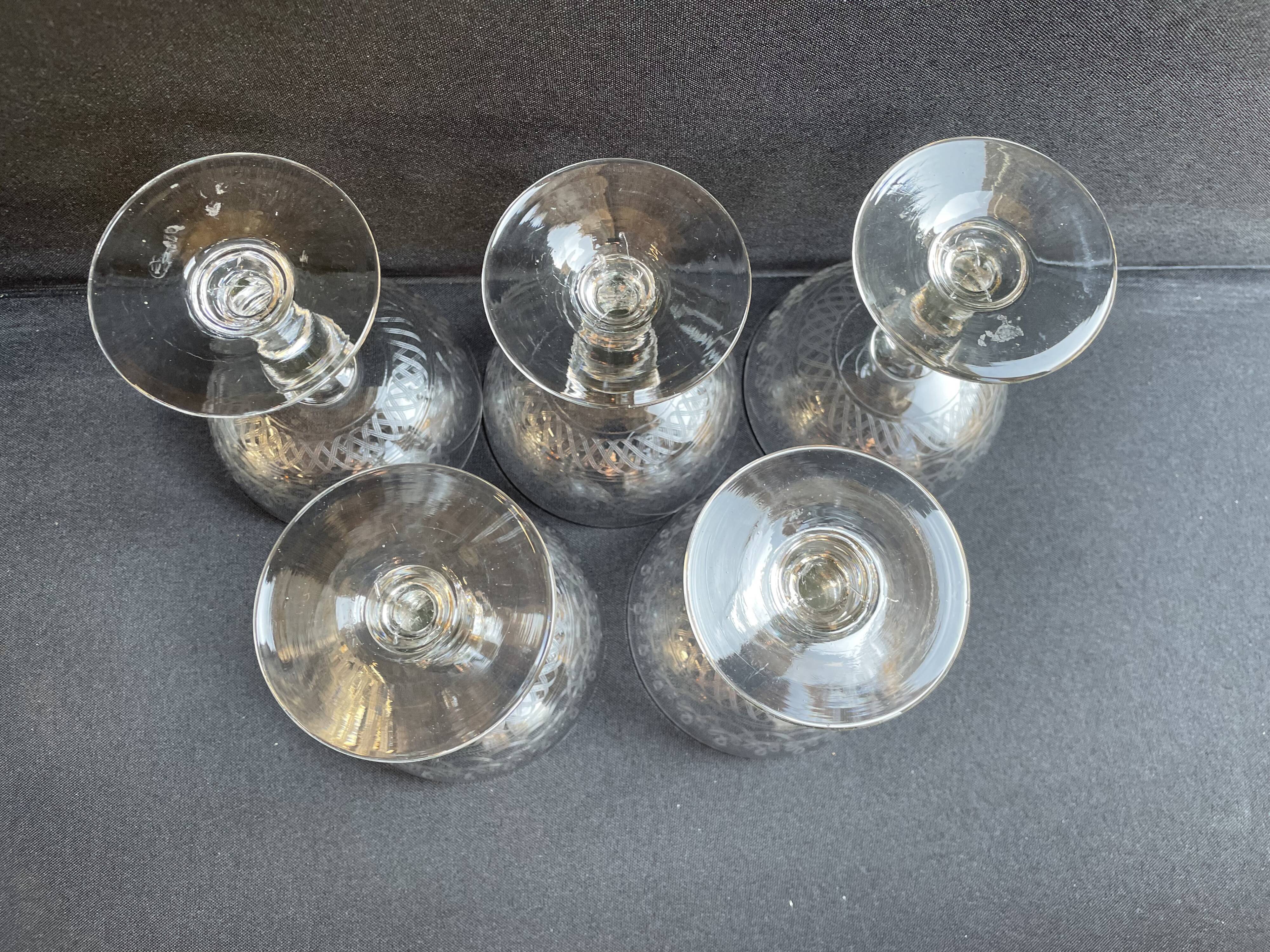 Champagne cups, art nouveau, 1/2 cristal soufflé et taillé
