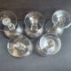 Champagne cups, art nouveau, 1/2 cristal soufflé et taillé