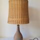 Ceramic and rattan lamp