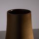 Minimalist curved stoneware vase in matte sand finish