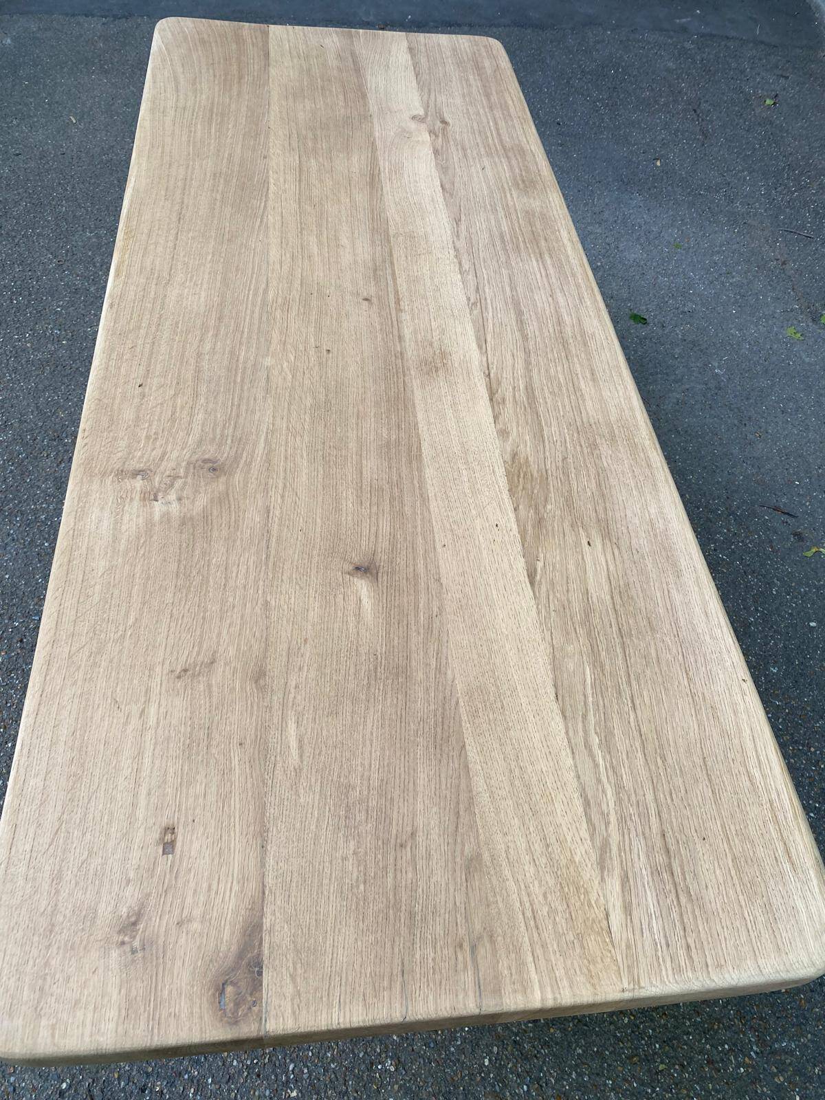 Renovated 19th century solid oak monastery dining table 200cm