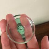 Set of 7 green glasses made in France