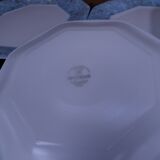 5 vintage octagonal flat plates Arcopal