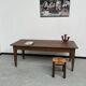 Solid walnut farmhouse table with spindle legs