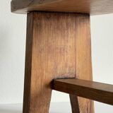 Vintage solid oak stool