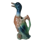 Duck slip signed Saint Clement, earthenware pitcher France