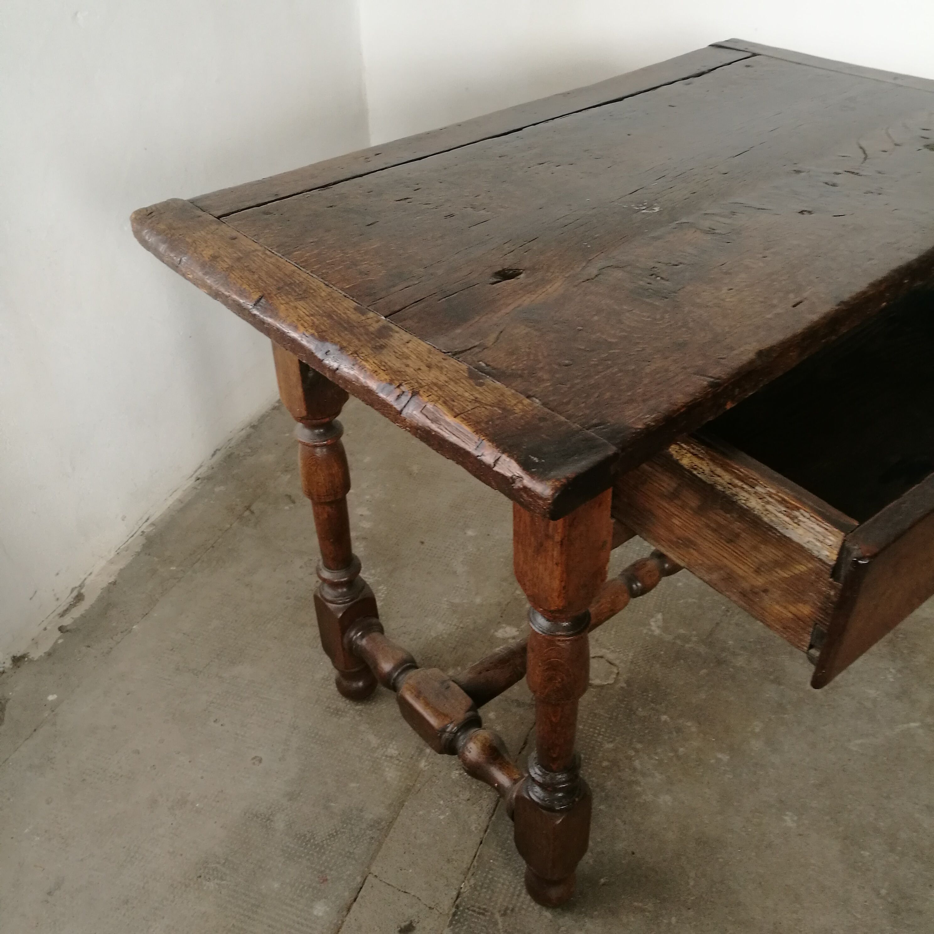18th century oak farm table