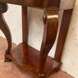 Louis Philippe console in mahogany and veneer XIX century