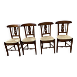 Set of 4 solid wood chairs