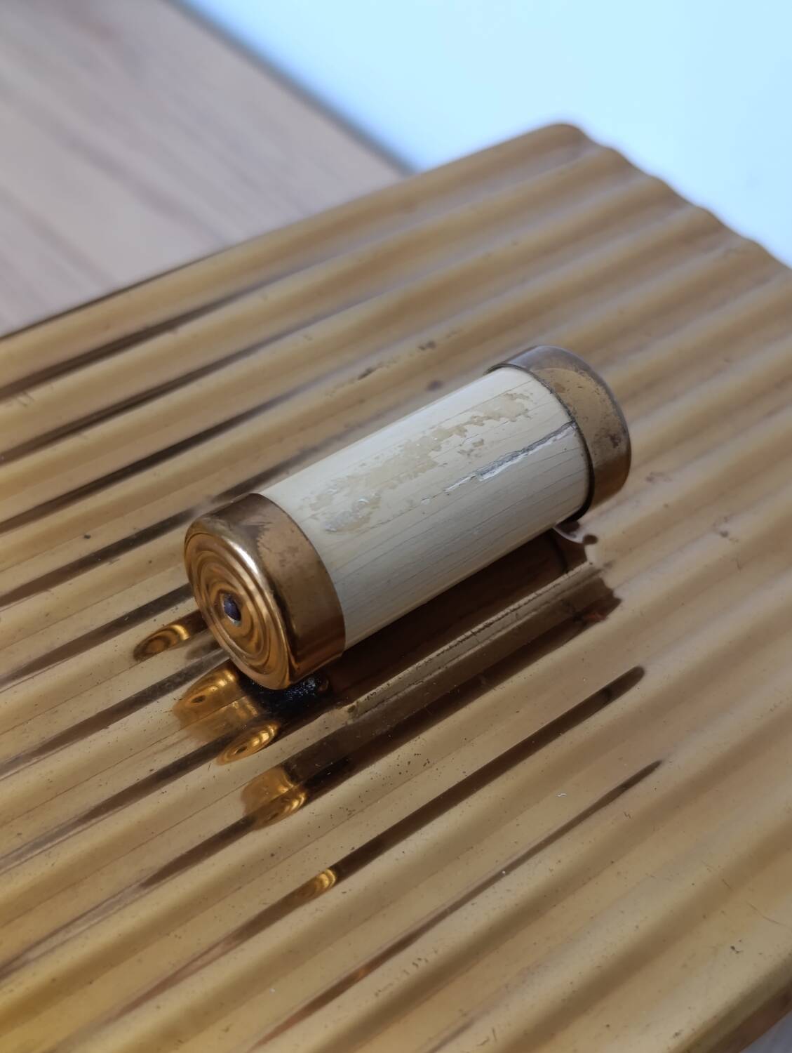 Vintage decorative box in ribbed glass – 1960s/70s