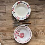 6 assiettes creuses anciennes dépareillées