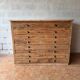 Solid pitch pine workbench - Early 20th century