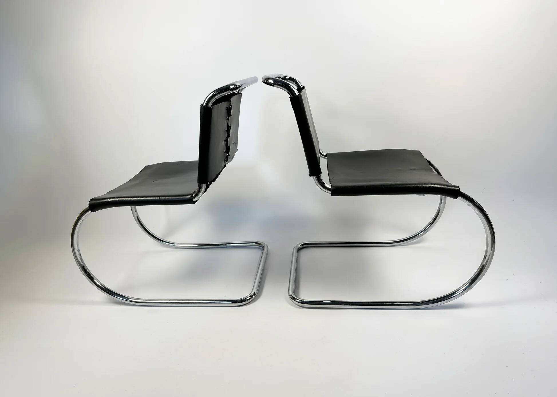 Pair of MR10 lounge chairs — Ludwig Mies van der Rohe, attributed to Knoll, circa 1970