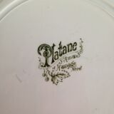 Dinner plates, model Platane, pottery St Amand and Hamage
