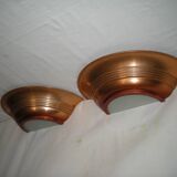 Art Deco half-moon wall lamp from the 1930s