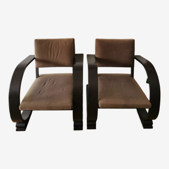 Pair of armchairs, circa 1950