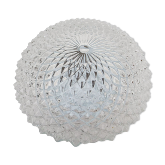 Ceiling lamp or wall lamp in cut glass and metal