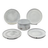 Vintage Niderviller Graminées earthenware plate/salad bowl service