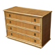 Rattan chest of drawers by Dal Vera Italy 1970
