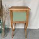 Wooden and green bedside table