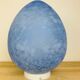 Domec egg lamp, blue speckled glass from Vianne, 70s