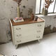 Commode vintage blanche