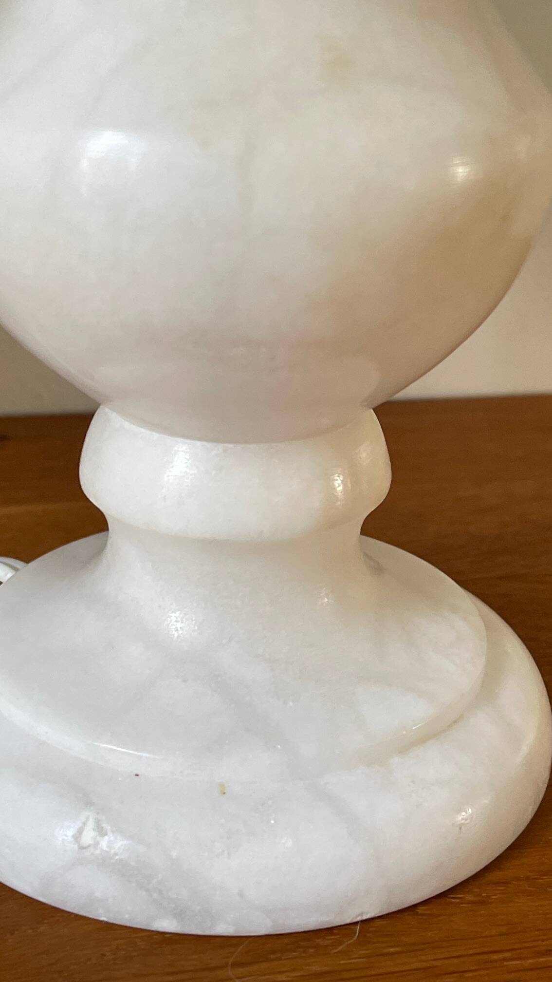 Paire lampes albâtre vintage
