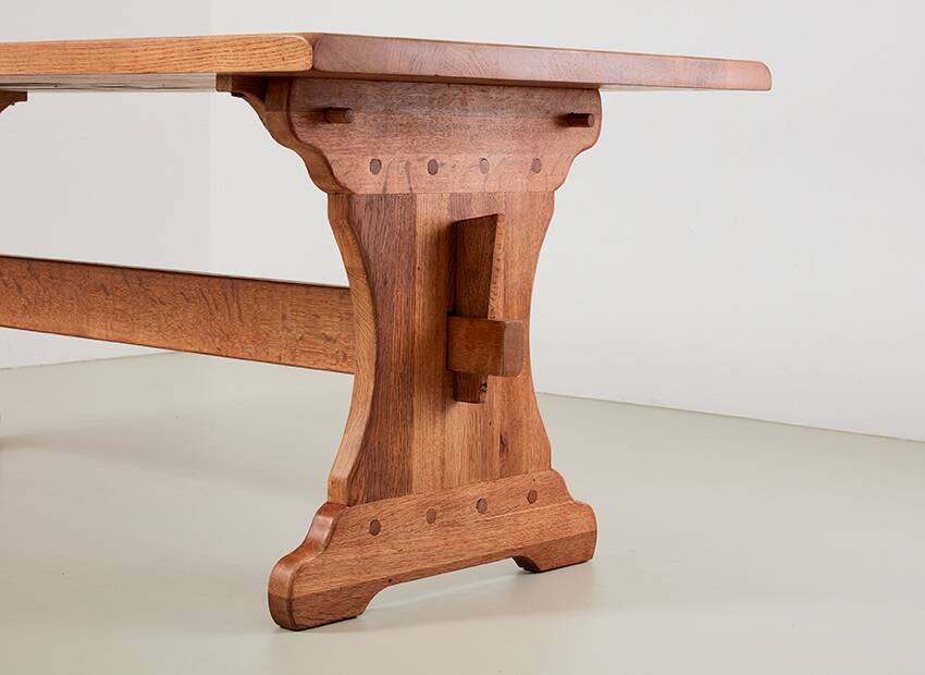 Oak Dining Table Meubelfabriek Oisterwijk 1940s