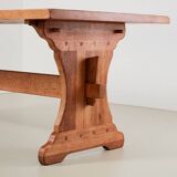Table à manger en chêne Meubelfabriek Oisterwijk années 1940
