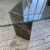 Roche Bobois stone and glass sculpture shelf 1970s