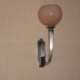 Pair of art deco wall light clichy glass