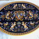 Gien Renaissance cake pie dish blue background 1971/1984