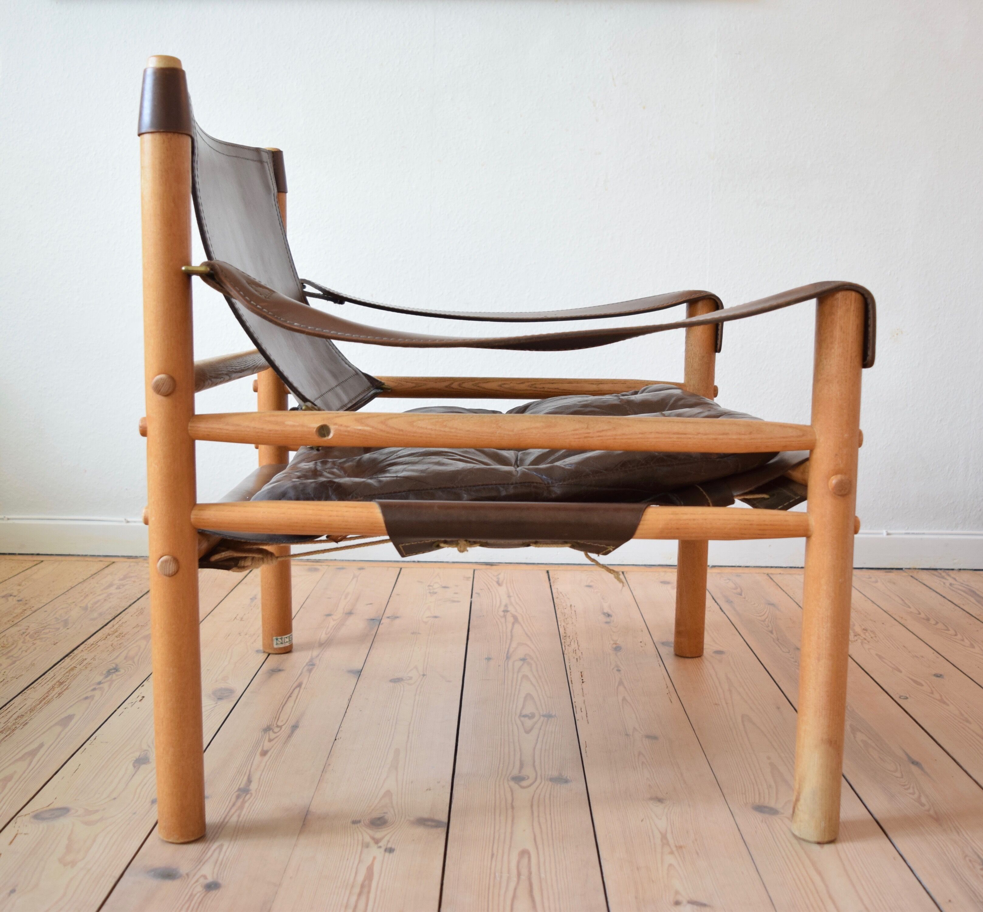 Midcentury Sirocco Safari armchair by Arne Norell, 1964