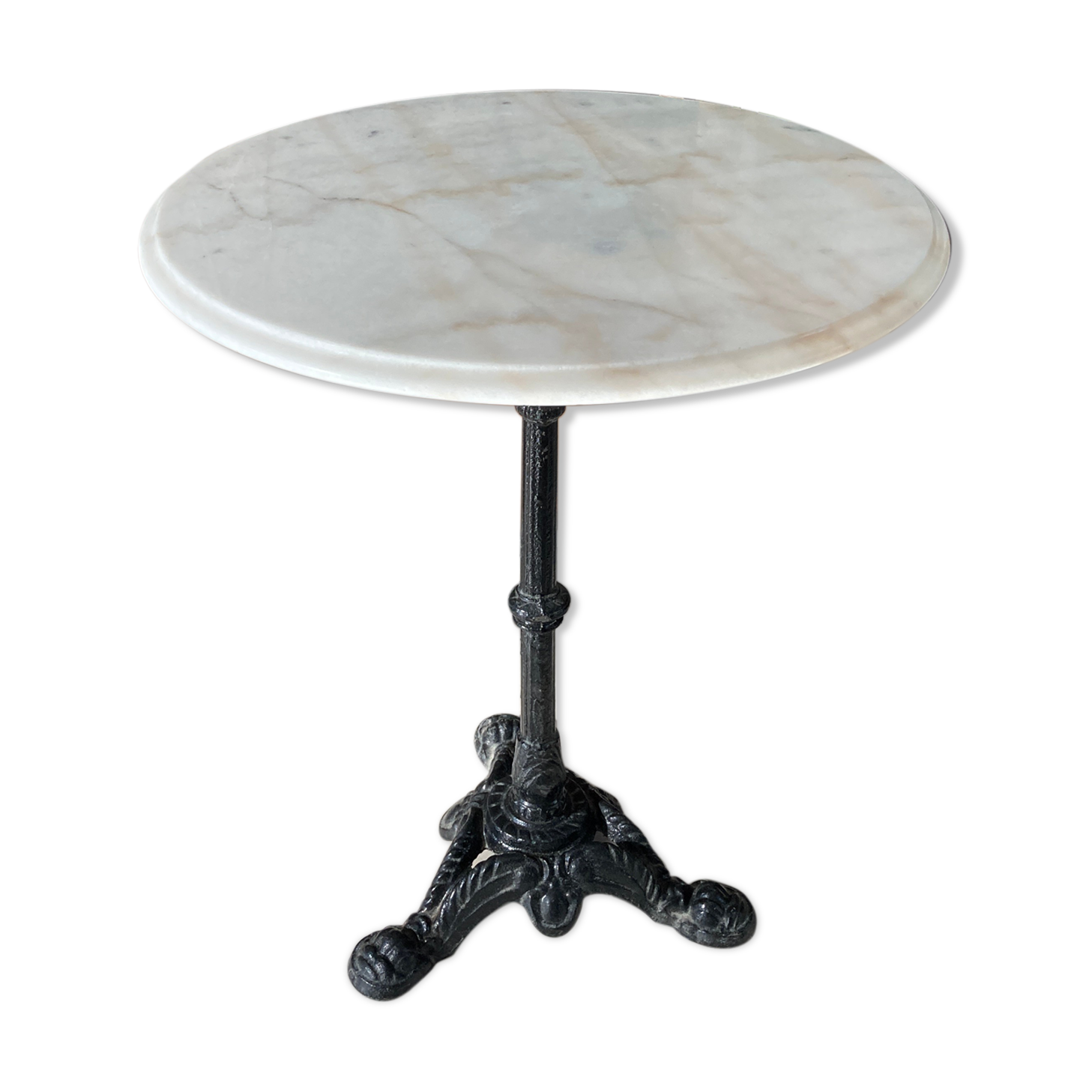 Bistro table, marble pedestal table