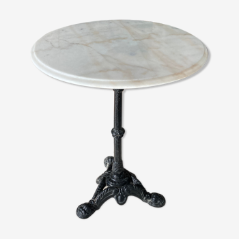 Bistro table, marble pedestal table