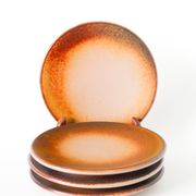 Set of 4 stoneware dessert plates, Design, 1970