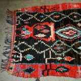 Vintage Multicoloured Hand Knotted Moroccan Berber Boucherouite Rug