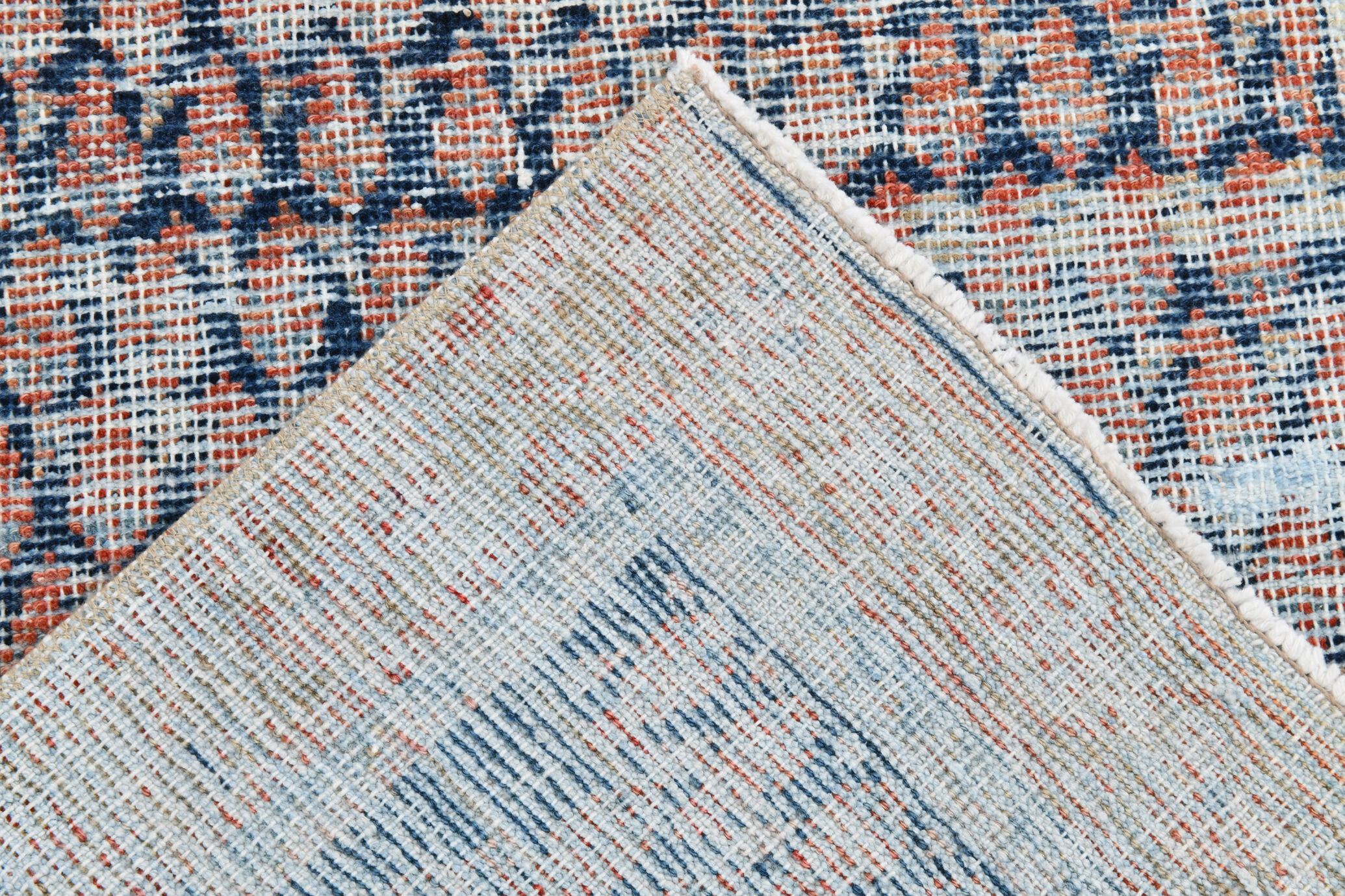 Navy blue persian runner rug, 365x77cm